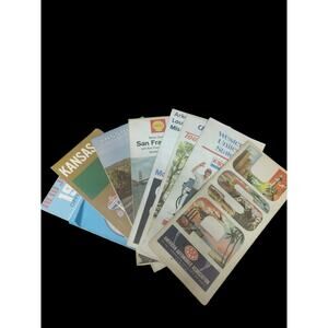 Bundle of 8 Vintage Road maps